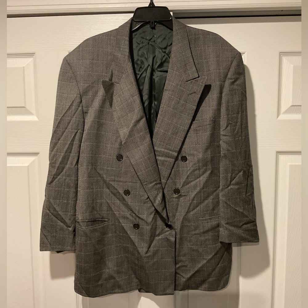 Versace V2 Gianni Versace Vintage Men’s Tweed Double Breasted Sport Coat Y2K